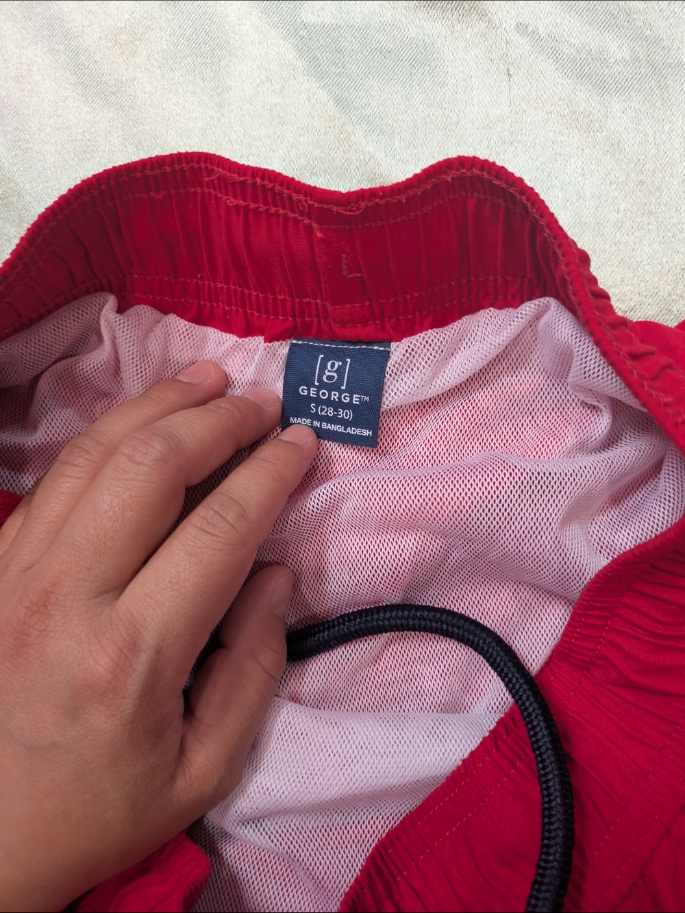 George Red Athletic Shorts with Drawstring - Picture 3 of 3